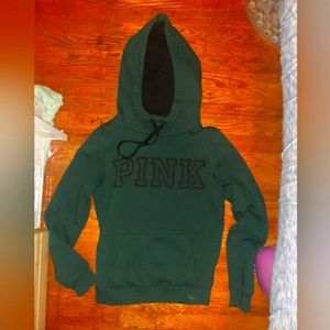 Green Sherpa Pink Hoodie